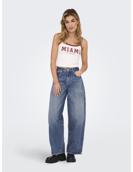 Jean Barrel Dark Bleu Denim ONLTAYLOR Longueur 32 ONLY - 2 | ABAJO
